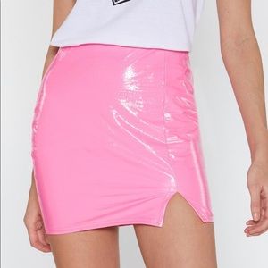 Nasty Gal vinyl mini skirt